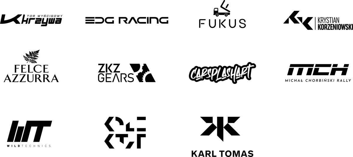 EDG Racing, Fukus, Krystian Korzeniowski, Michał Chorbiński Rally, CarsplashArt, Felce Azzurra, ZKZ Gears, Wild Technics, kolektyf.com, 